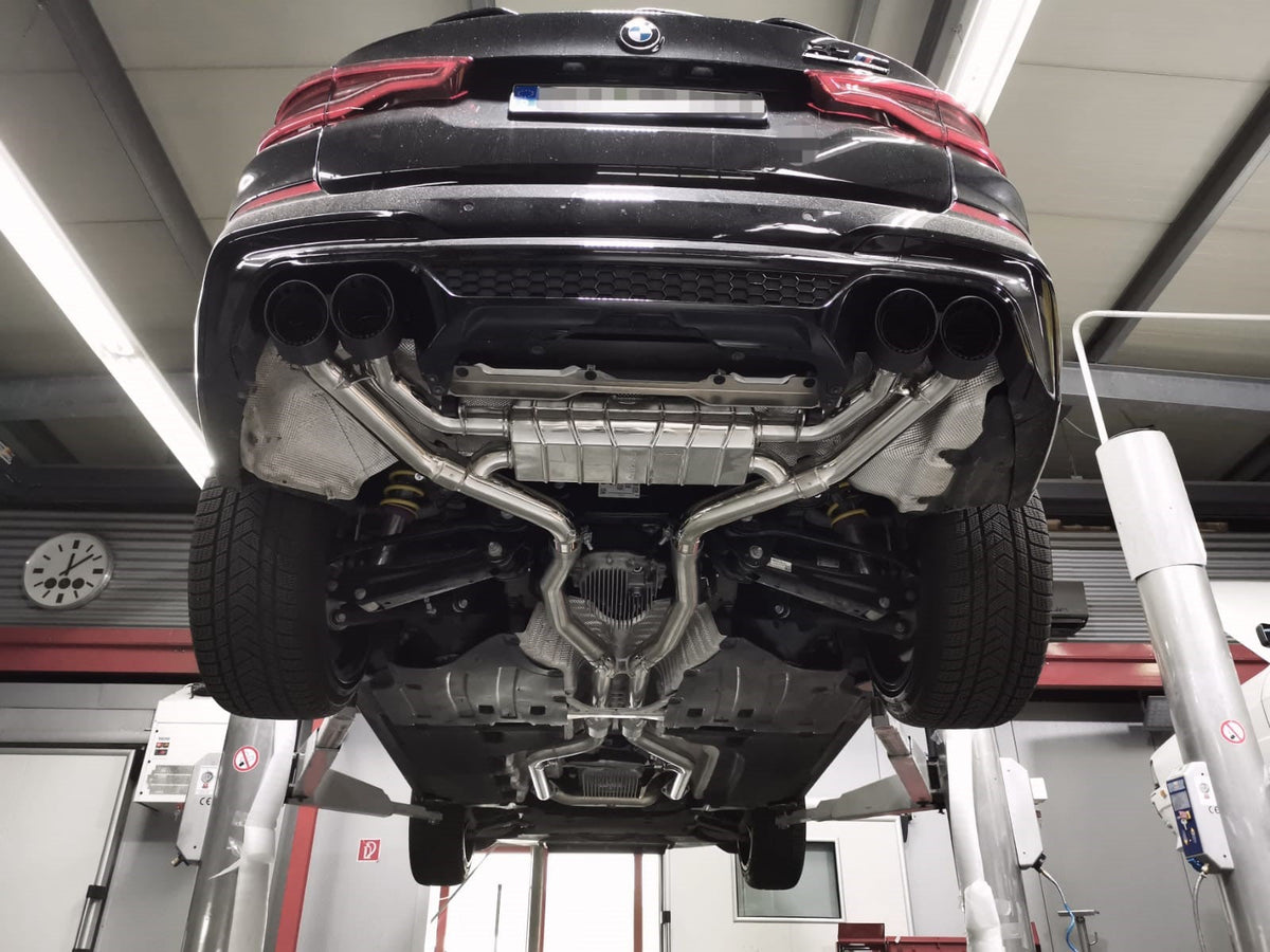 BMW X3M Competition (G01/F97) - Exhaust System, 200 Cell Sport Cat Mid Pipes, and Carbon Fiber Tips image 3
