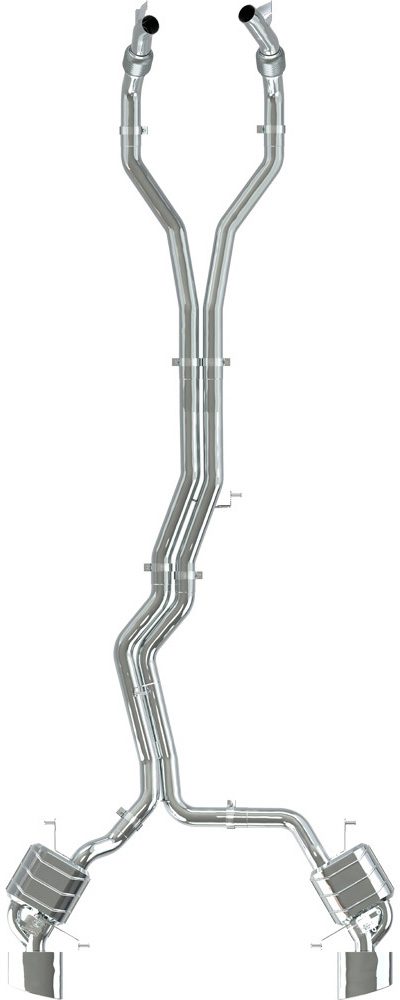 Audi RS6/7 (C8) - ECE Valved Exhaust + RS-Style Oval Tips (OE Actuators)