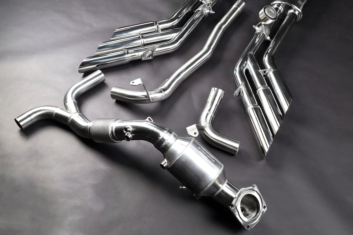 Jeep Wrangler 4xe - Triple Tip Valved Exhaust, 250 Cell Sport Cat Downpipes