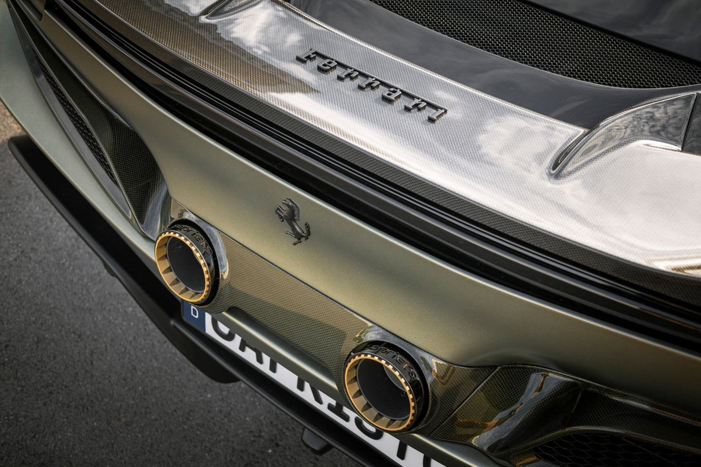 Ferrari 296 - Carbon Fiber Twin Tailpipe Conversion (OEM/Capristo)