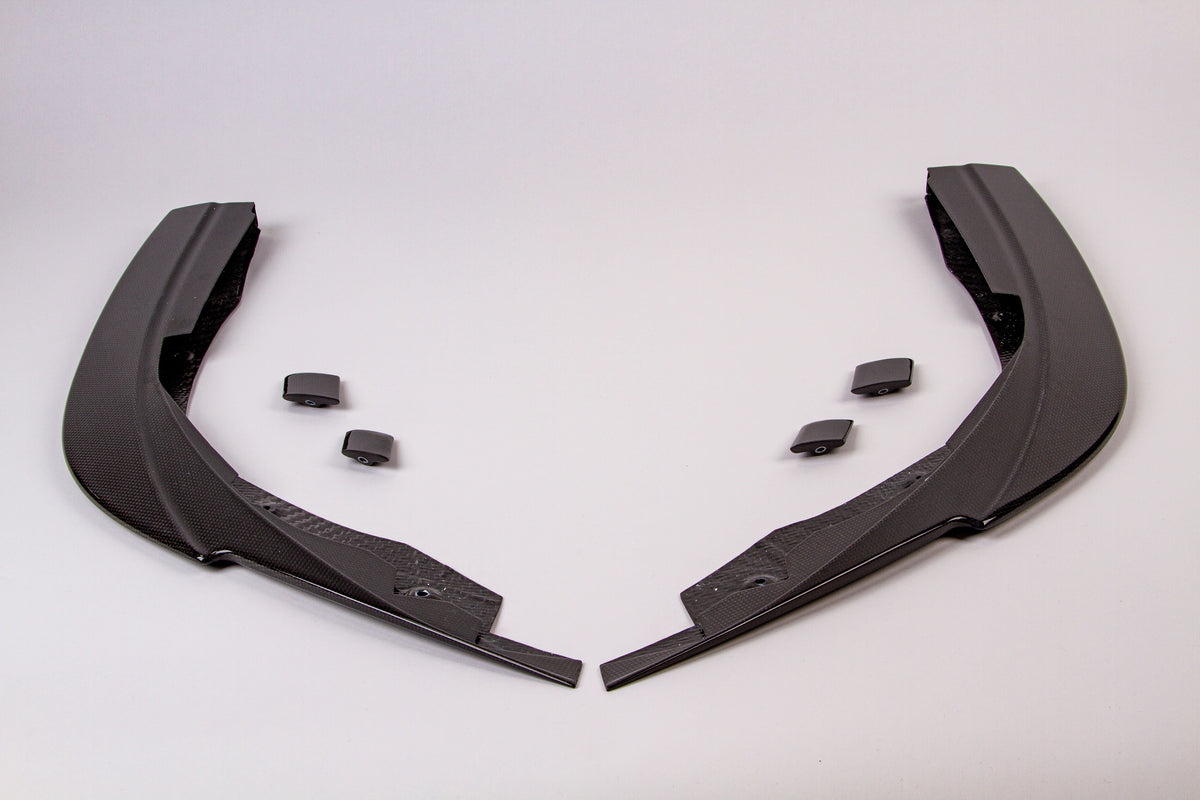 Ferrari F8 - Carbon Fiber Front Spoiler + Side Air Guides (Set)