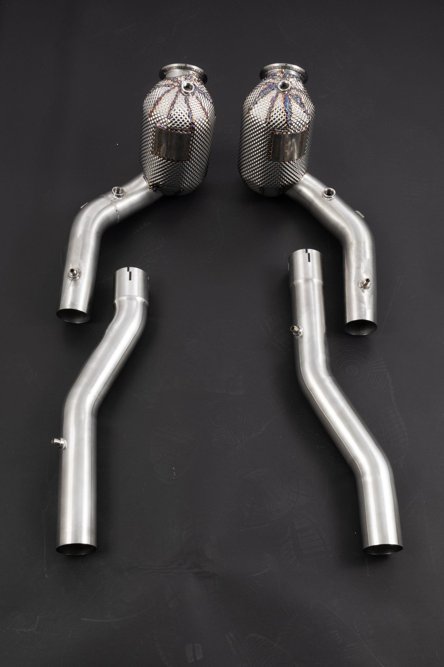 Ferrari Roma - Cat Spare Downpipes + Heat Protection