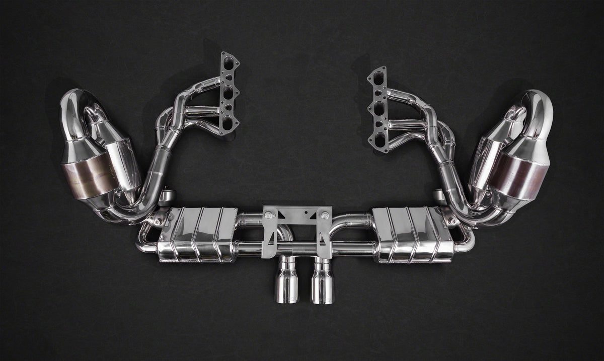 Porsche 991.1 GT3/3RS - SET: Valved Exhaust, Headers, Sport Cats, and Carbon Engine Cover (CES3)