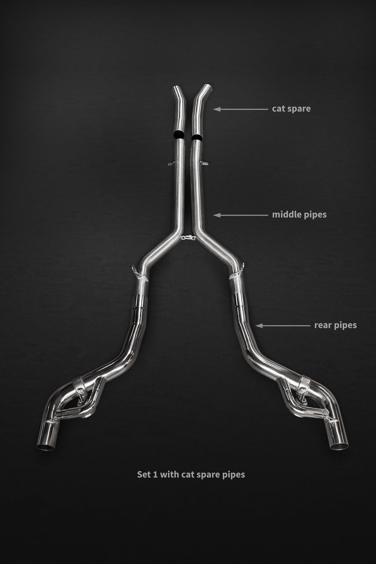 Mercedes AMG GT/S/C - Valved Exhaust + MidPipes (incl. Cat Delete/OEM Cat Adapters) (CES3)