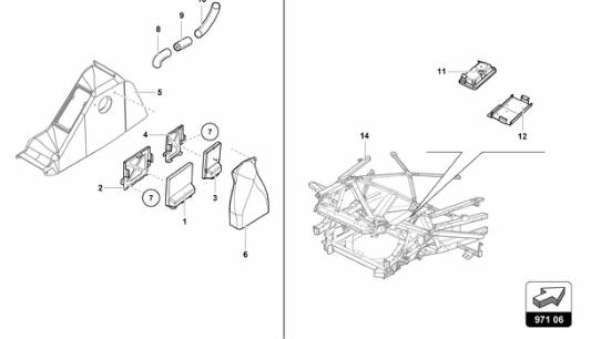 14 - Rear Frame (See Tab. 805.01)