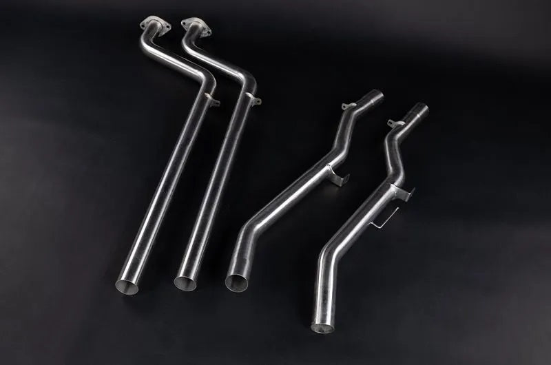 Nissan Z (RZ34) - Valved Exhaust with Center Silencer Delete and Carbon/Wicrom Tips (CES3) image 4