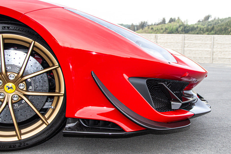 Ferrari 488 Pista - Carbon Fiber Front Spoiler (with Side Wings) image 1