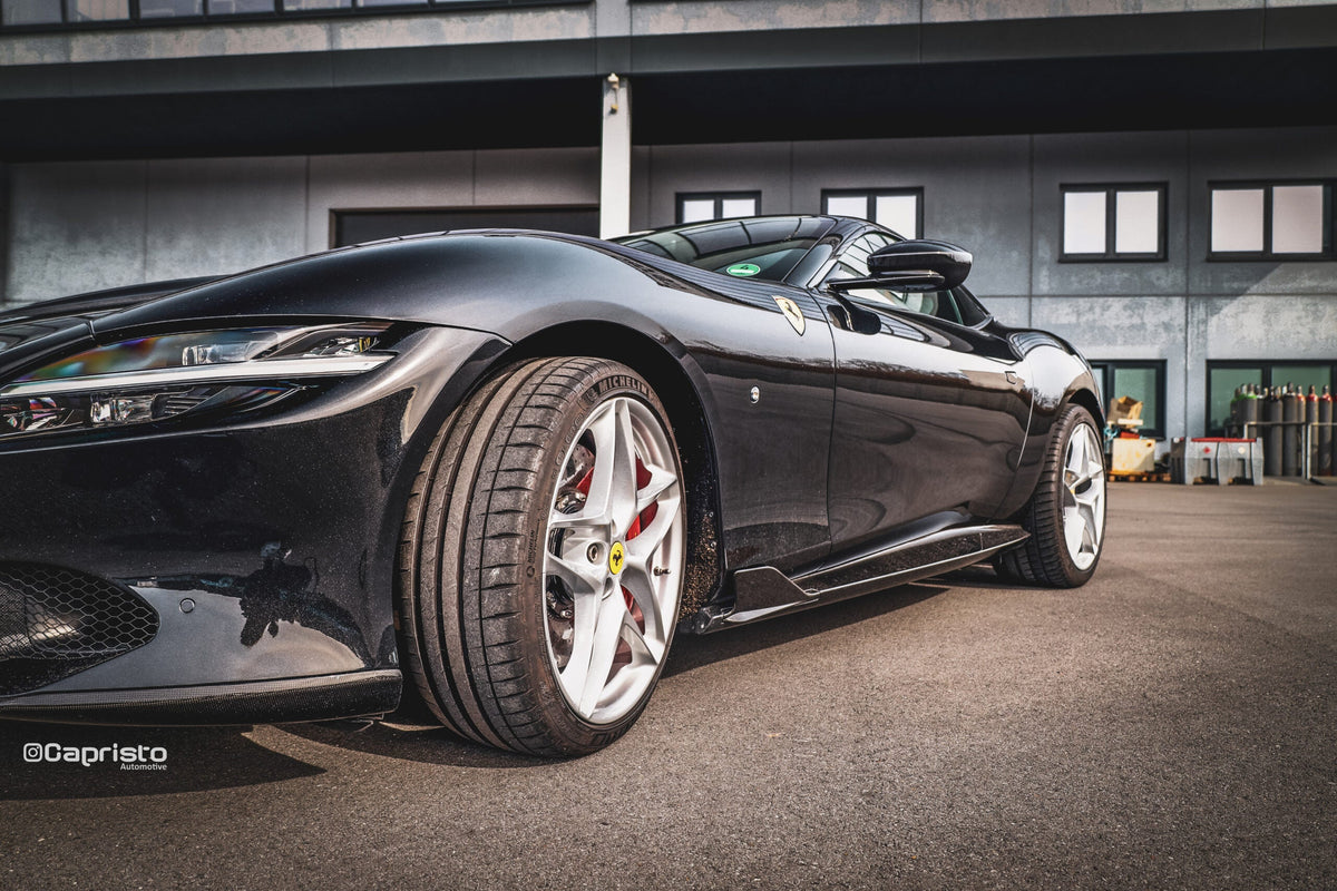 Ferrari Roma - Carbon Fiber Side Skirts (with Large Fin) image 0