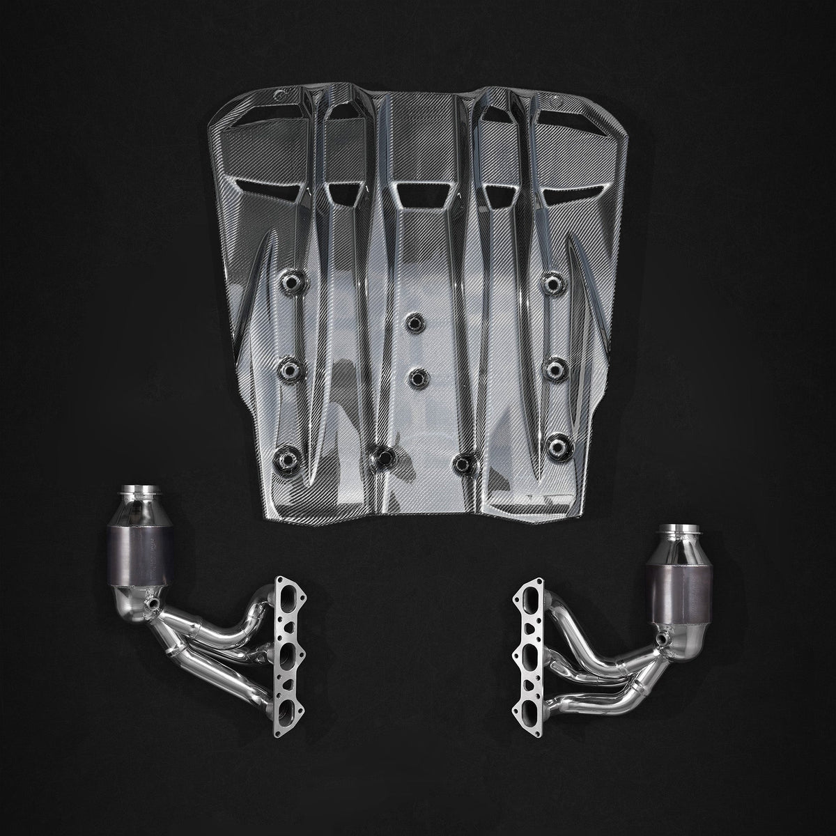 Porsche 991.2 GT3RS - Headers with 250 Cell Sports Cats and Carbon Engine Cover image 0