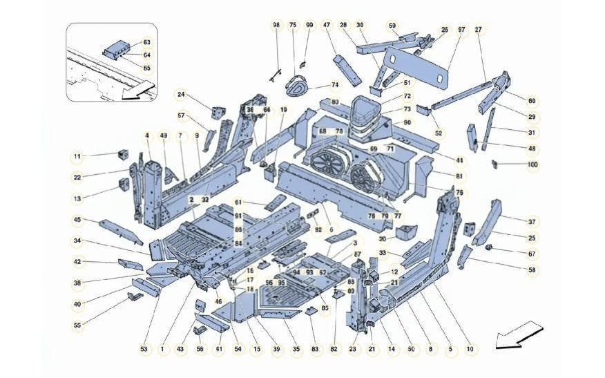 488 Challenge - 051 - Chassis Parts