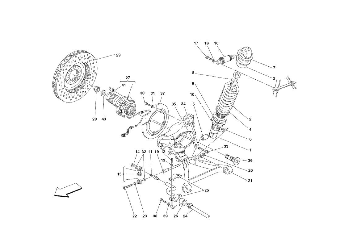 F430 Challenge - 037 - Front Suspension Shock Absorber And Brake Disc
