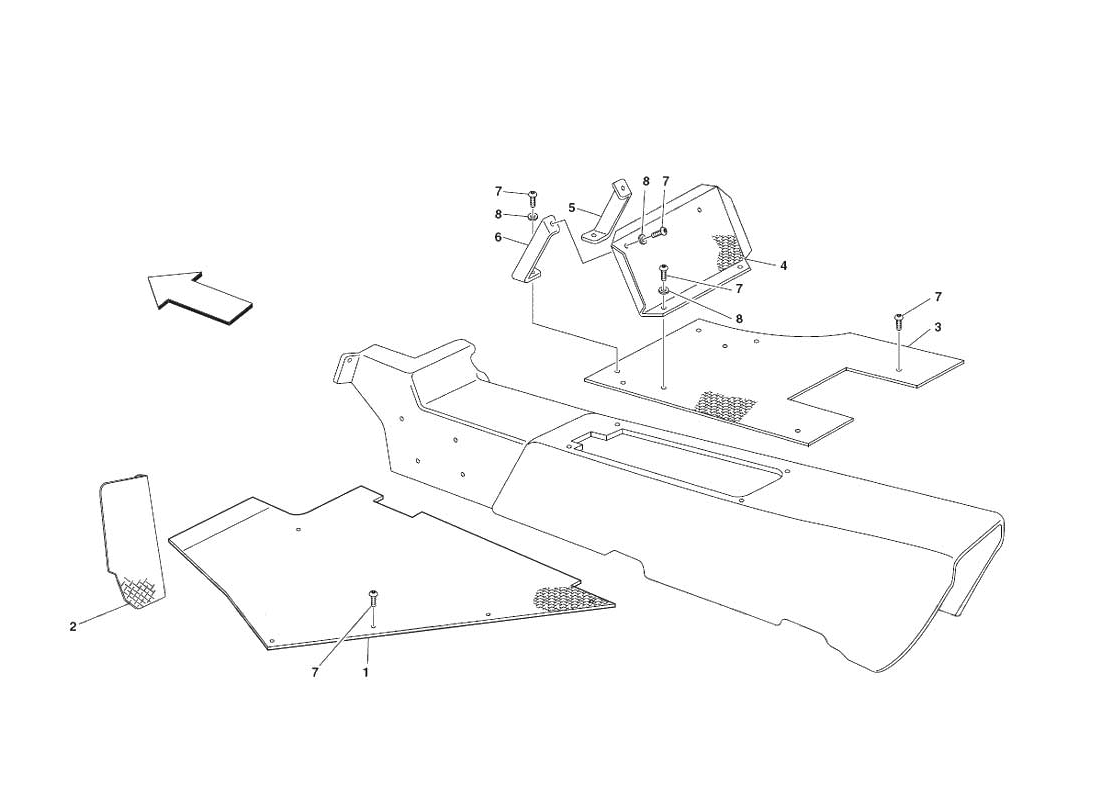 F430 Challenge - 109 - Passengers Compartment Footboard