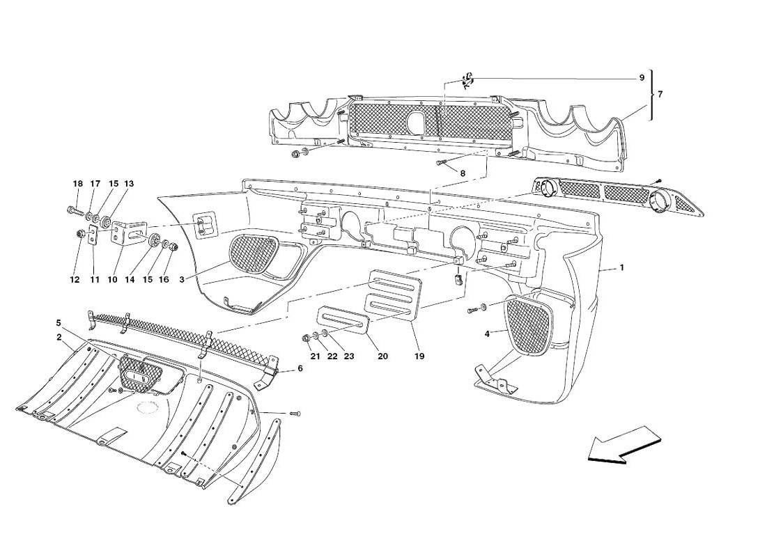 F430 Challenge - 115 - Rear Bumper