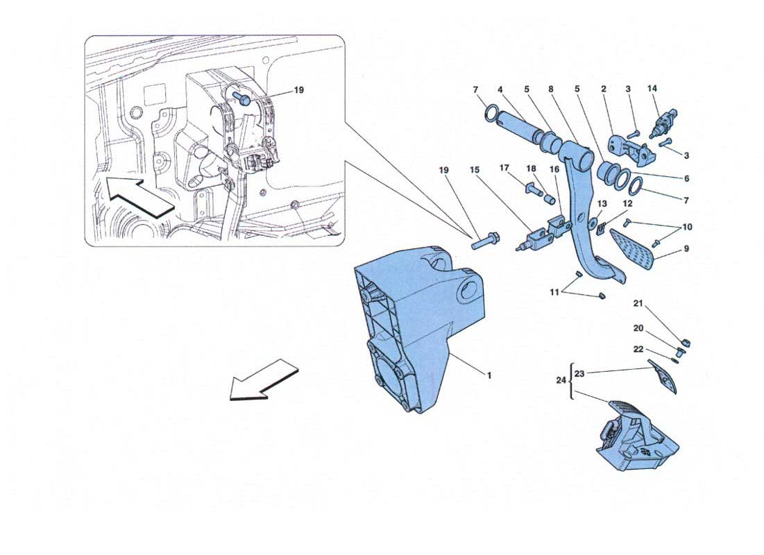 458 Challenge - 023 - Complete Pedal Assembly