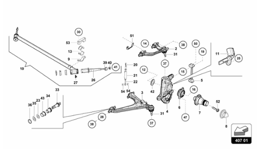 Super Trofeo 2015 - 407.01 - FRONT DRIVE SHAFT AND ARMS