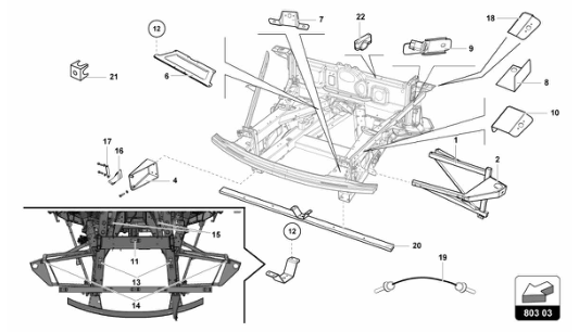 Super Trofeo 2015 - 803.03 - FRONT FRAME INNER ELEMENTS