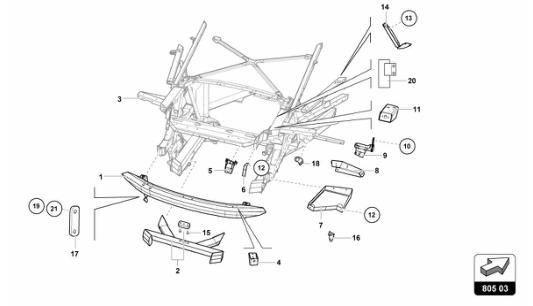 Super Trofeo 2015 - 805.03 - FRONT FRAME OUTER ELEMENTS