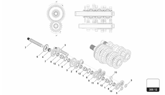 Super Trofeo EVO1 - 300.12 - GEAR CLUSTER ASSEMBLY