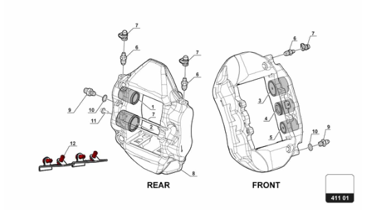 Super Trofeo EVO1 - 615.03 - BRAKE CALIPER ELEMENT