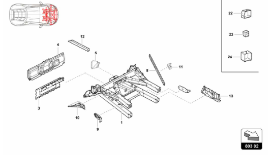 Super Trofeo EVO1 - 803.02 - FRONT FRAME OUTER ELEMENTS