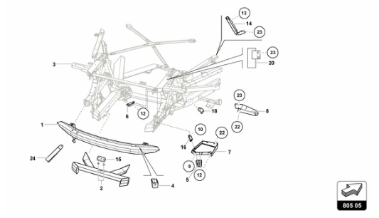 Super Trofeo EVO1 - 805.05 - REAR FRAME OUTER ELEMENTS