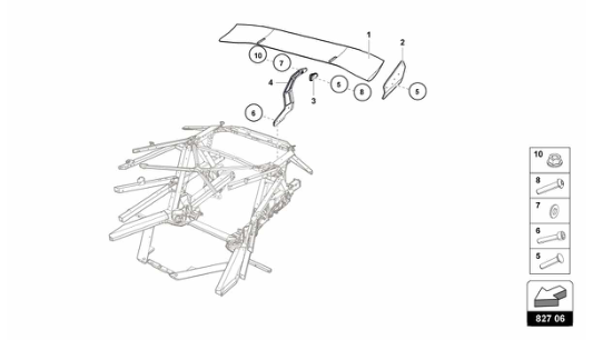 Super Trofeo EVO1 - 827.06 - REAR WING ASSEMBLY