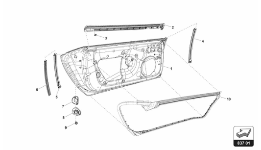 Super Trofeo EVO1 - 837.01 - DOORS-HANDLE AND LOCK