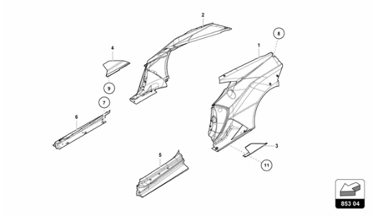 Super Trofeo EVO1 - 853.04 - REAR FENDER