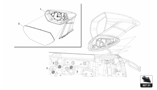 Super Trofeo EVO1 - 857.01 - EXTERNAL REAR VIEW MIRROR