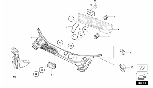 Super Trofeo EVO1 - 863.03 - PLENUM PANEL COVER