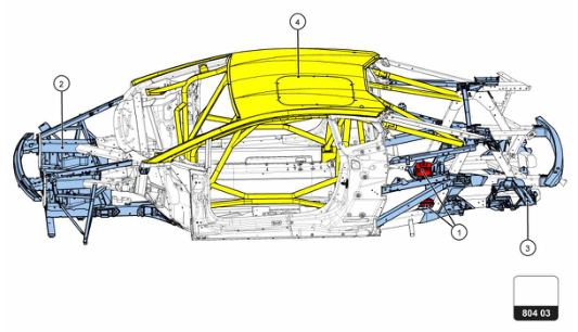 Super Trofeo EVO2 - 804.03.00 - COCKPIT AND ROOF