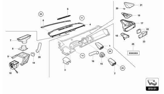 Super Trofeo EVO2 - 819.01.00 - DASHBOARD AIR PIPE