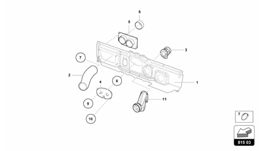 Super Trofeo EVO2 - 819.02.00 - DASHBOARD AIR PIPE