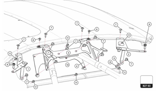 Super Trofeo EVO2 - 827.03.00 - REAR BONNET BRACKET