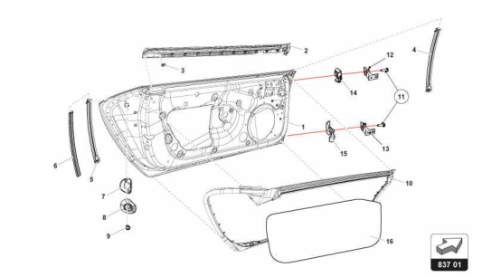 Super Trofeo EVO2 - 837.01.00 - DOORS-HANDLE AND LOCK