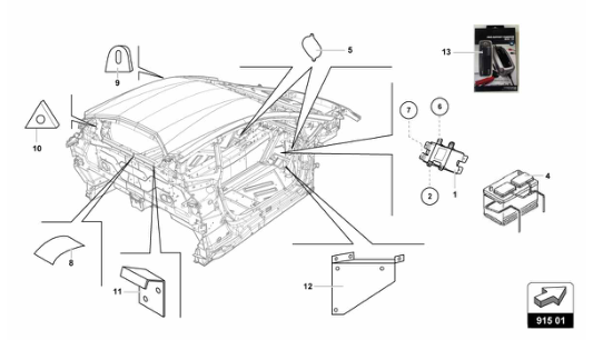 Super Trofeo EVO2 - 915.01.00 - BATTERY BATTERY MOUNTING
