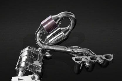 Porsche 991.1 GT3/3RS - Racing Valved Exhaust with Headers, 250 Cell Sports Cat, and Carbon Engine Cover (CES3) image 2