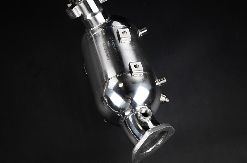 Porsche 718 GT4RS - SET: Valved Muffler, 100 Cell OPF Replacement, Performance Headers (Wicrom Tips) image 10