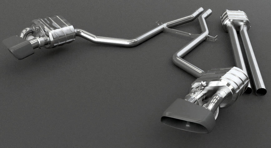 Porsche 970 Panamera Turbo/S - Valved Exhaust  with Mid-Pipes (for PSE) image 2