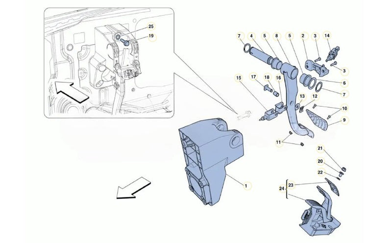 1 - Lh Flexible Front Brake Moun