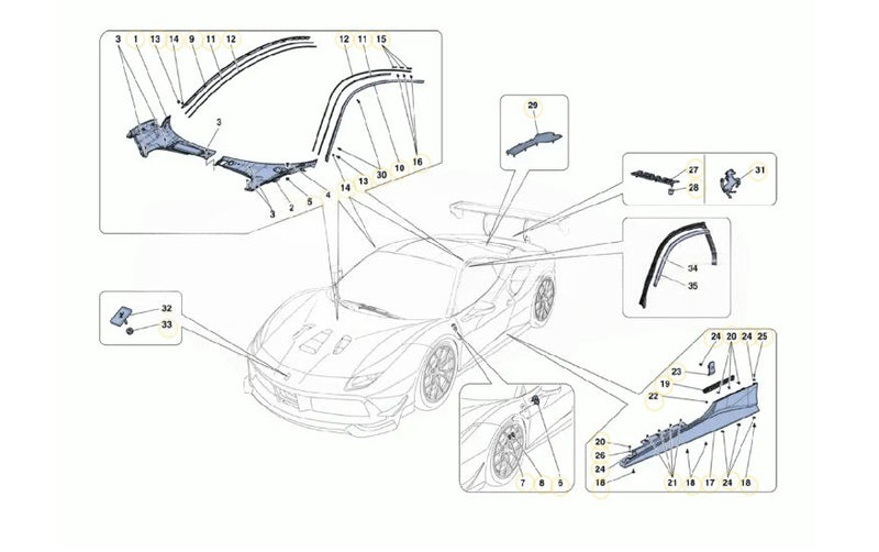 1 - Complete Rh Underwindscreen Tr