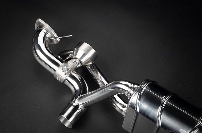 Porsche 718 GT4RS - SET: Valved Muffler, 100 Cell OPF Replacement, Performance Headers (Wicrom Tips) image 6