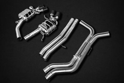 Audi RS6/7 (C8) - Valved Exhaust with Carbon Fiber Tips (OE Actuators) image 4