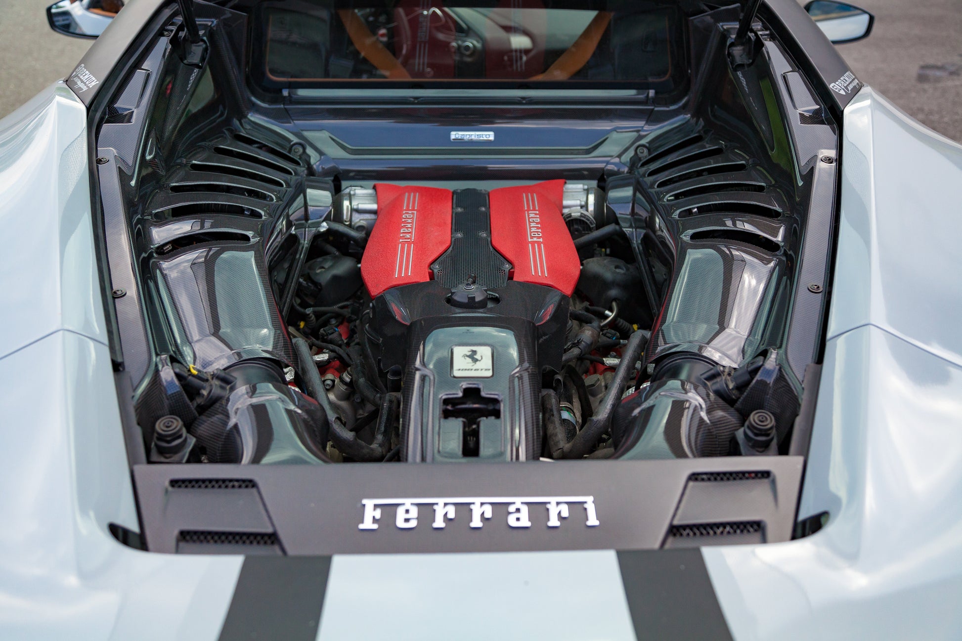 Ferrari 488 GTB/Pista - Carbon Engine Compartment Side Covers image 1