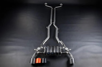 Nissan Z (RZ34) - Valved Exhaust with Center Silencer Delete and Carbon/Wicrom Tips (CES3) image 5