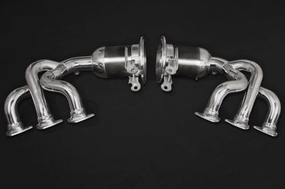 Porsche 992 GT3/RS - SET: 250 Cell Sport Cat Headers + Valved Exhaust, Carbon Tips (OE Actuators)