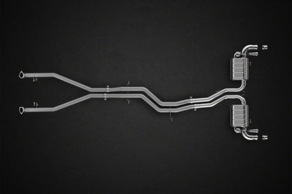 Bentley Bentayga (W12) - Valved Exhaust, Cat + MidSilencer Spare Pipes (CES3)