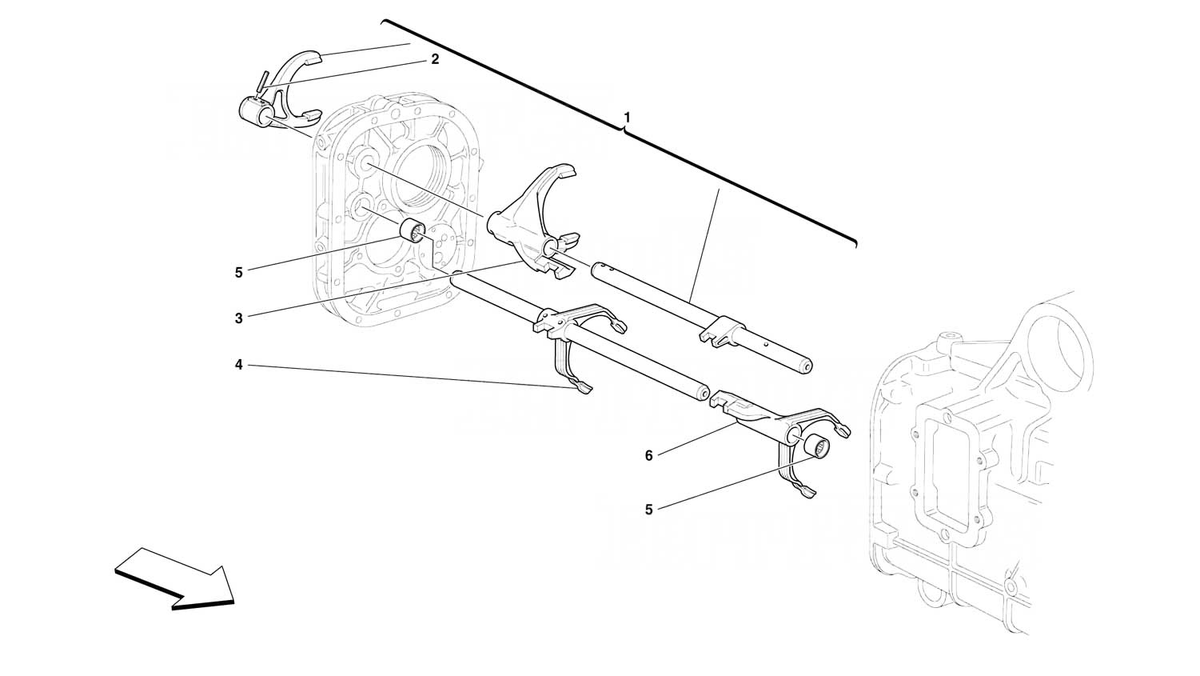 4 - 5th AND 6th GEAR CONTROL ROD