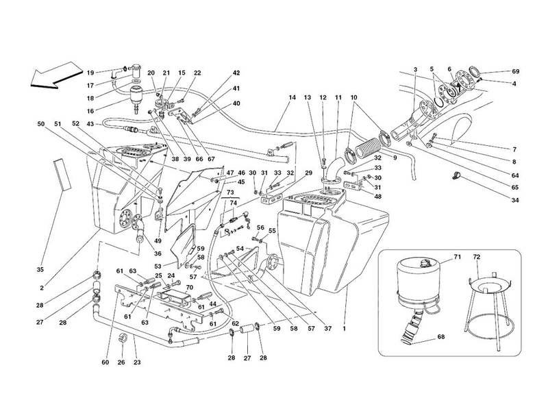 1 - COMPLETE L.H. FUEL TANK CONTAI