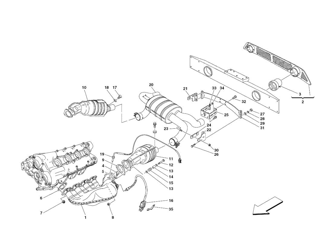 1 - L.H. EXHAUST MANIFOLD